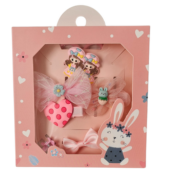 Girls Hair Clips & Hair Ties Gift Set | Cute Cartoon Hair Accessories for Kids