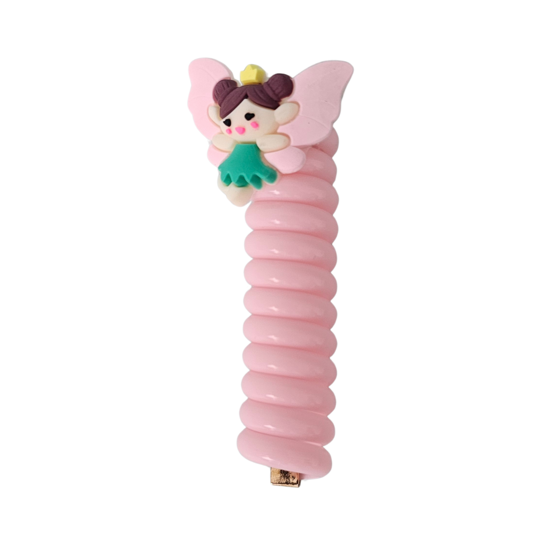 Lahniyo Character Coil Hair Ties | Cute Spiral Hair Bands for Girls