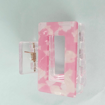 Trendy Acrylic Mini Hair Clips | Solid and Marbled Hair Clutches