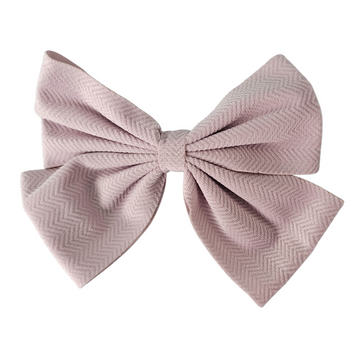 Subtle Chevron Bow Hair Clip | Classic Fabric Hair Accessory