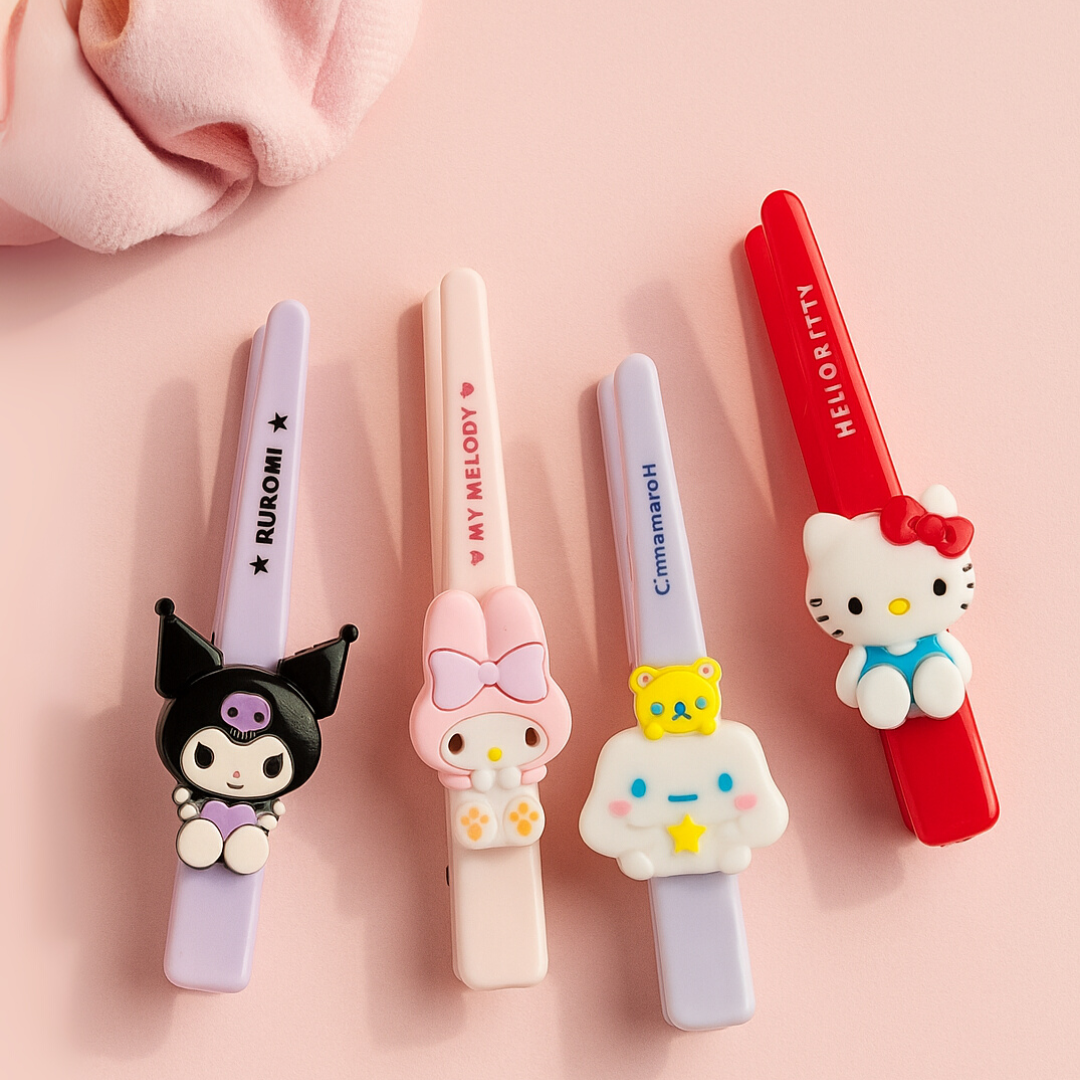 Lahniyo Trendy Character Snap Clips | Pop Culture Hair Pins for Kids